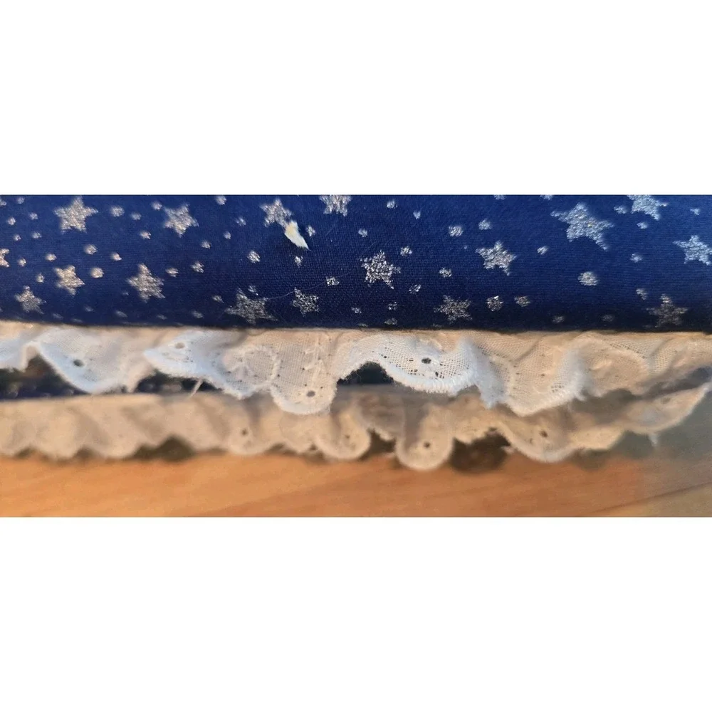 Disney Mickey Mouse & Friends Handmade Cottagecore Blue Fabric Photo Album‎ Lace